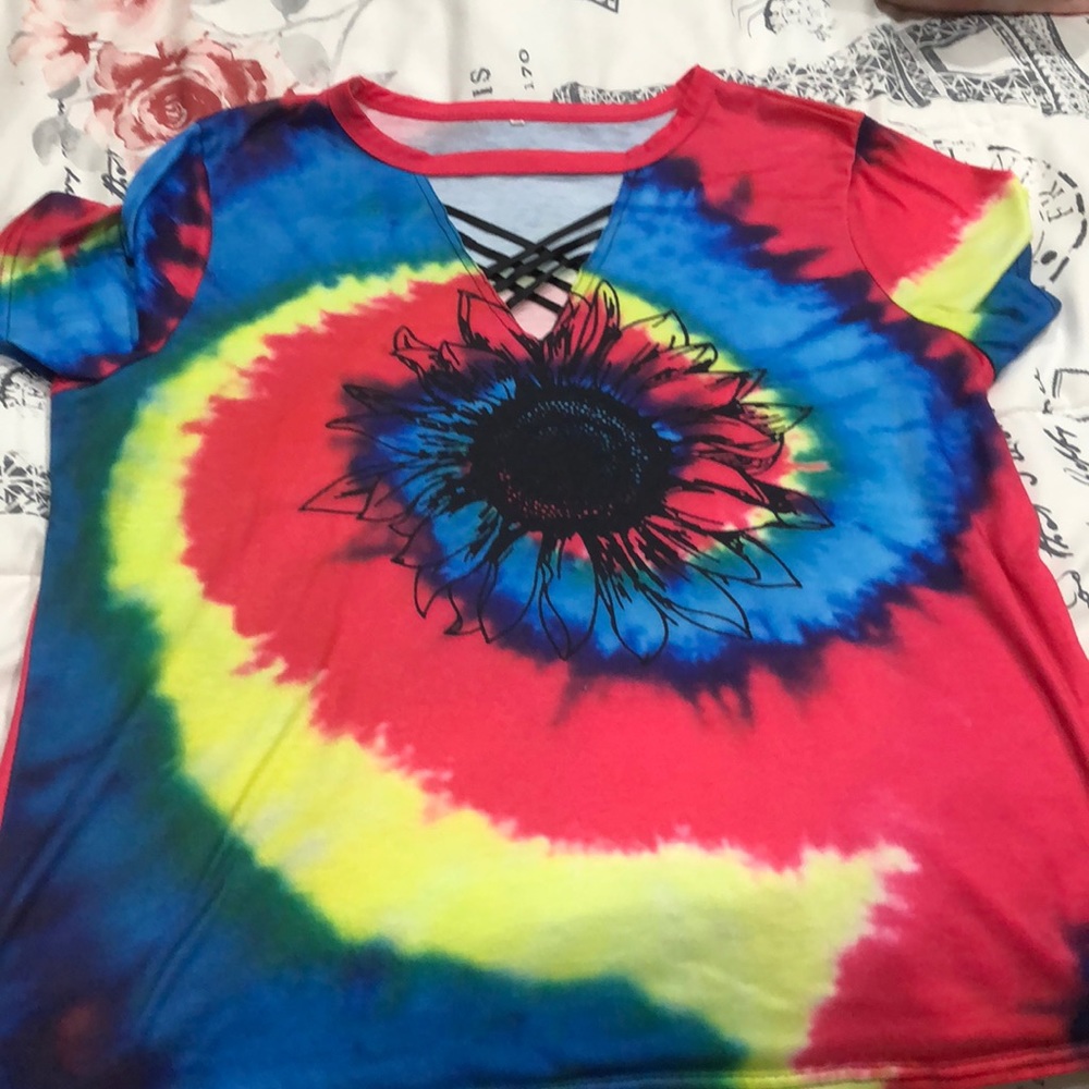 Tie Dye Sunflower Shirt
